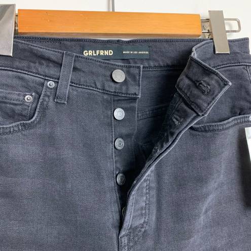 GRLFRND Black Super High Rise Piper Slim Crop Jeans NWT Sz 27