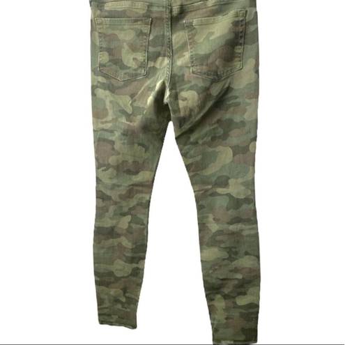 Gap  Green Camo Mid-Rise Skinny Fit Ankle Crop Stretch Denim Jeans