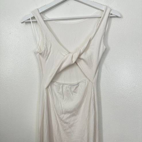 l*space L* Nico Cutout Cover-Up Rib Dress in Cream Size Small