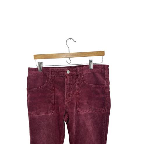 Pilcro  Anthropologie Icon Flare Corduroy Pants Women's 30 Burgundy Y2K