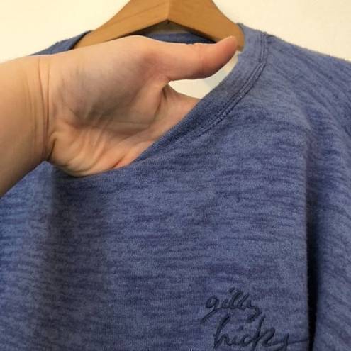 Gilly Hicks  / HOLLISTER Blue Cutout V Back Sleep Pajama PJ Sweatshirt Crewneck