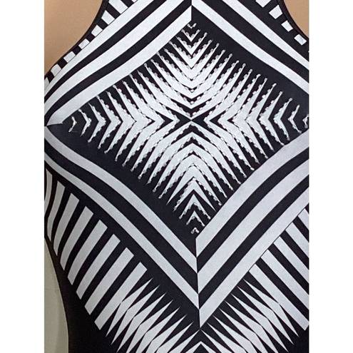 PilyQ New. Black and white beaded swimsuit