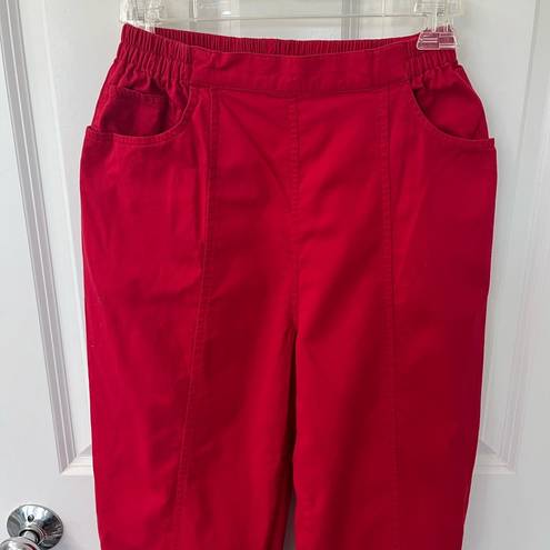 Cathy Daniels Vintage Cathy Daniel’s cropped ankle pants small cotton red