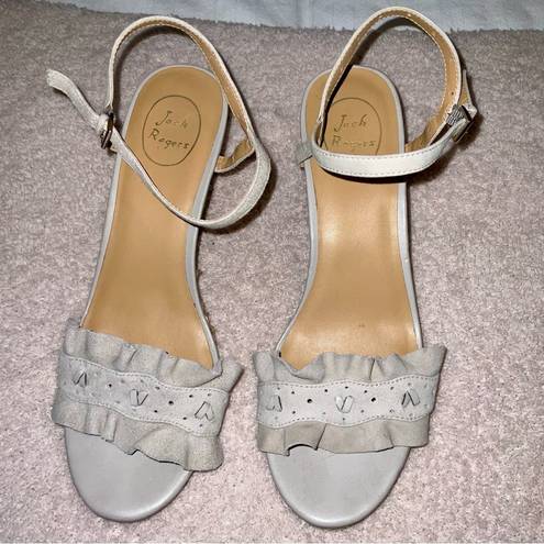 Jack Rogers  Vale Ankle Buckle Espadrille Wedge Heels Sandals 11