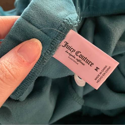 Juicy Couture Teal Velour Y2K Sweatpants Joggers Loungewear