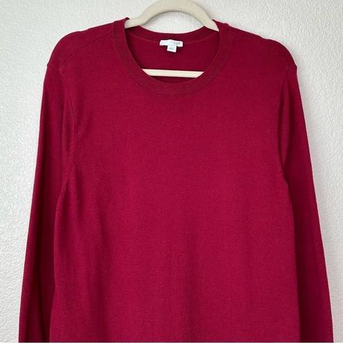 J.Jill  Red Crewneck Long Sleeves Women’s Pullover Sweater