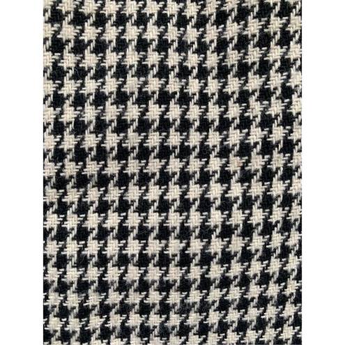 Houndstooth Vintage Dumas Jacket Black White  Velvet Collar Blazer Boxy Oversized