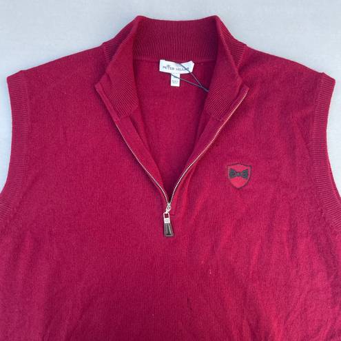 Peter Millar Brand New  Red Cashmere Vest Sweater