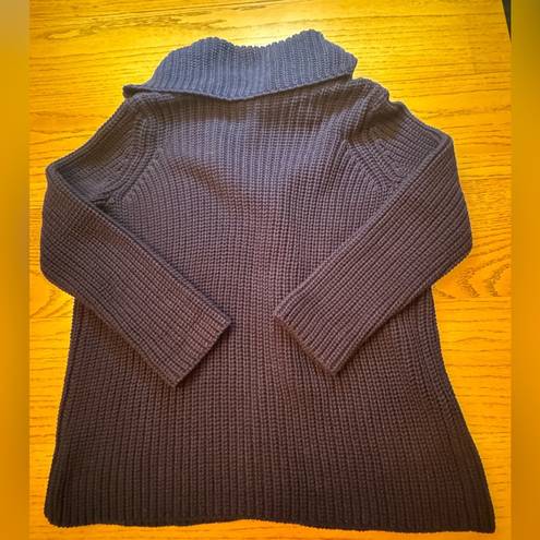 Talbots  Petites Women’s 1XP Navy Blue Open Cardigan Chunky Cozy‎ Fall Sweater