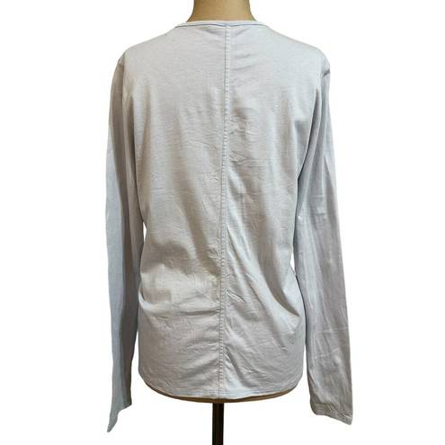 The Row  Pale Blue Sherman Cotton Jersey Long Sleeve size Medium