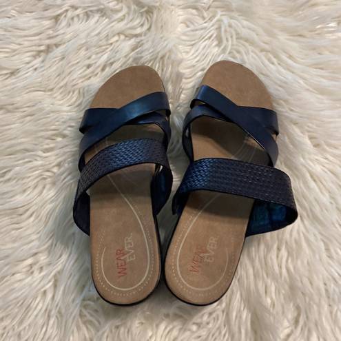 Wear Ever Sandals size 10 BNWOT navy blue color please see pictures