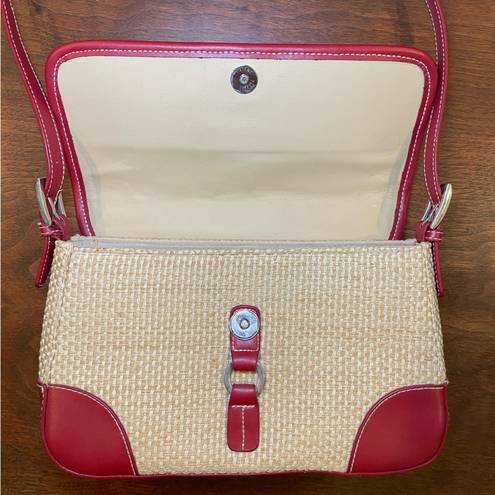 Ratan Vintage Red and Tan Purse