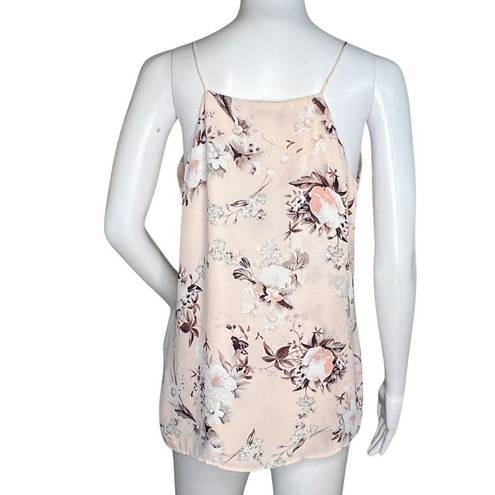 DKNY  Shirt Womens Small Pink Floral Flowers Romantic Layered Camisole Tank Top