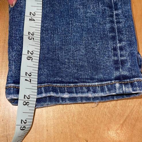 Pilcro and the Letterpress  Womens Distressed Slim Straight Jeans Blue Size 27