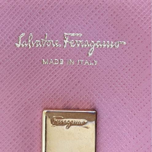 Salvatore Ferragamo  Blush Pink Calf Leather Continental Wallet w/Box and Card