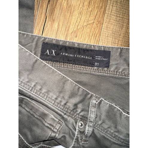 Armani Exchange  SAGE GREEN WOMENS SKINNY JEANS GUC SIZE 31