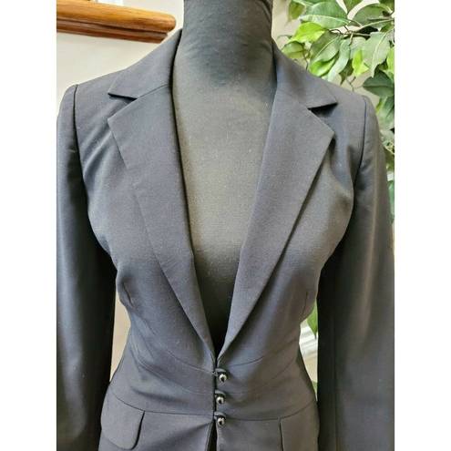 Laundry by Shelli Segal Laundry Women's Black Polyester Long Sleeve 3 Buttons Single Breasted Blazer 6