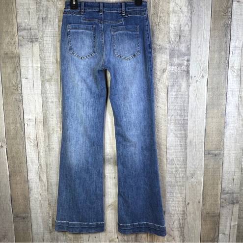 Flamingo  Blue Jeans Size Med. With Faux Front Pockets & Back Pockets & W…