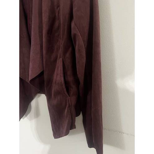 Kut From The Kloth  Tayanita Faux Suede Jacket  Burgandy XS