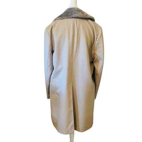 London Fog Vintage  women’s limited edition tan faux fur trench coat