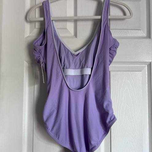 Juicy Couture  Black Label Lavender One Piece Retro Swimsuit Small NWT