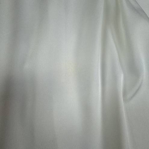 White Pearl Trim Mini Dress Long Sleeve Size Small Lightweight