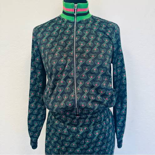 Juicy Couture  black label tracksuit black green palm mod heart