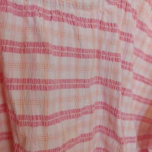 Fashion Bug  Size 18/20W Light Pink Cottage Core Plus Size Short Sleeve Blouse