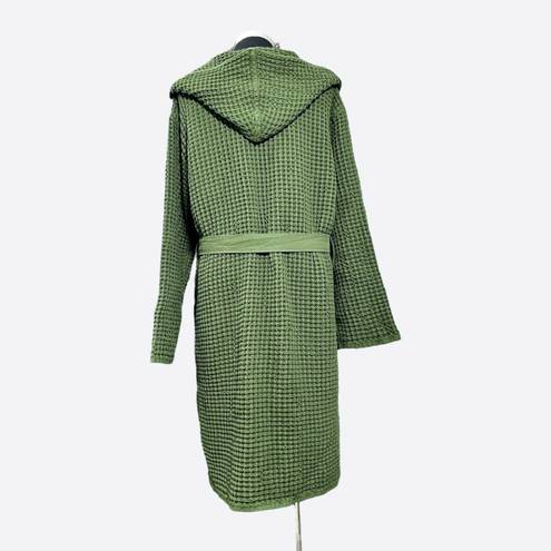 Lounge Onsen Unisex Green Supima Cotton Waffle Bath  Luxury Robe Sz L