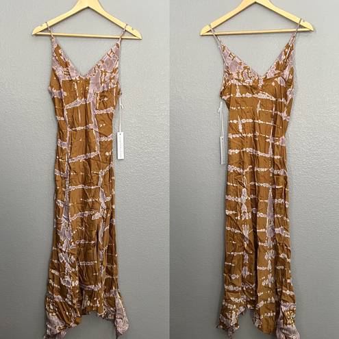 Young Fabulous and Broke  Tie Dye Satin Slip Dress