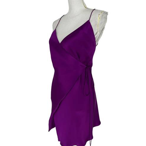 Michelle Mason Mason by  Strappy Silk Wrap Dress in Orchid