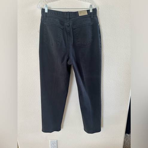 L.L.Bean Vintage  jeans soft black ultra high waisted straight leg mom Jean sz 12