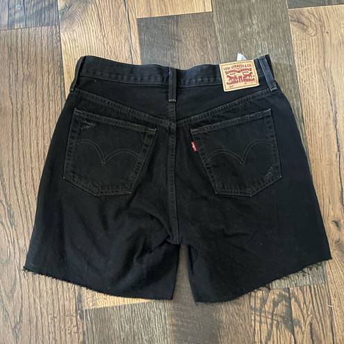 Levi’s Levi's 501 Womens Black Denim High Rise Mid Thigh Cut-Off Shorts Size 29