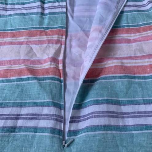 Krass&co Island  Linen Tank Dress Summer Travel Pastel color striped, Size XS