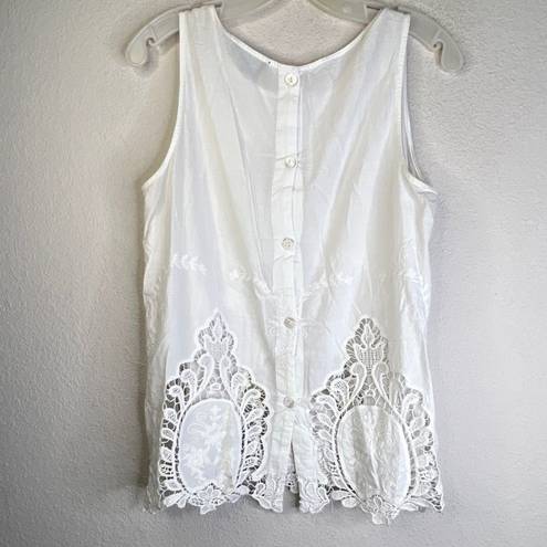 Cynthia Rowley  White Cotton Tank Top