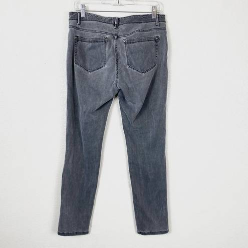 J.Jill  Grey Authentic Fit Slim Button Ankle Jeans