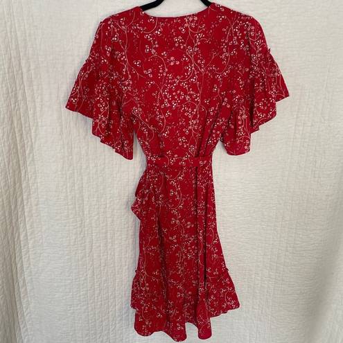 Max Studio NWT  Red&White Wrap Dress / Size Small