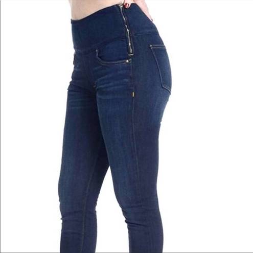 Spanx Dark Wash Side Zip High Waist High Rise Skinny Jeans Women's Size S, 2-4