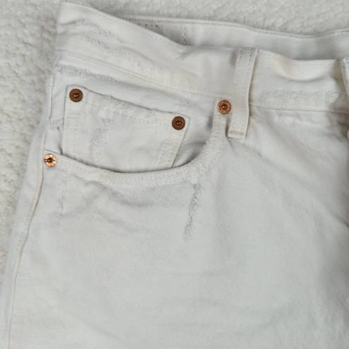 Levi’s Levi's 501 White Denim Button Fly Cutoff Shorts Distressed - Women's Size 31