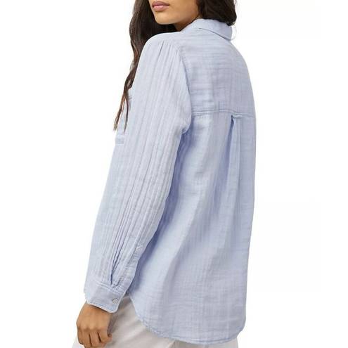 Rails  Ellis Gauze Button-Up Shirt Top X-Large blue Long Sleeve $169