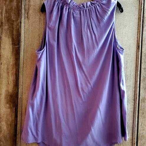 Torrid lavender sleeveless front tie blouse