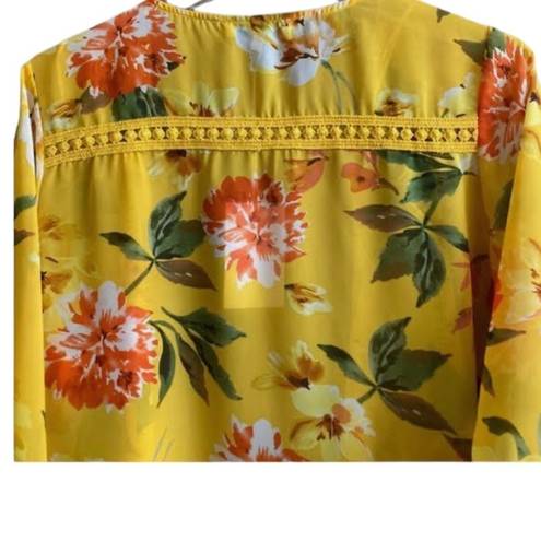 Emory park Emory‎ park yellow flower print swimming cover up size M