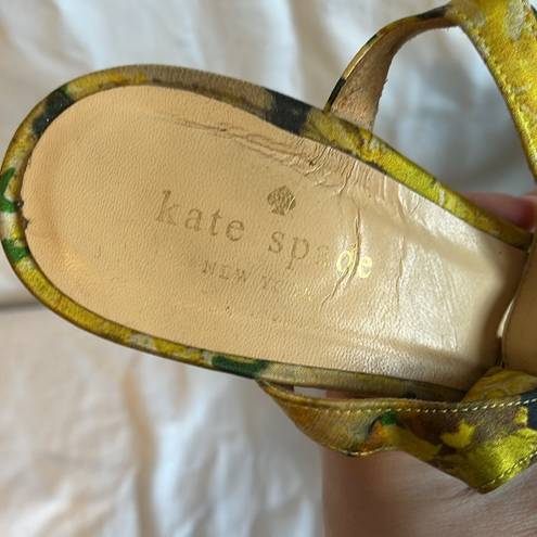 Kate Spade  Floral Strappy Open Toe Ila Italian Sandal Platform Heels