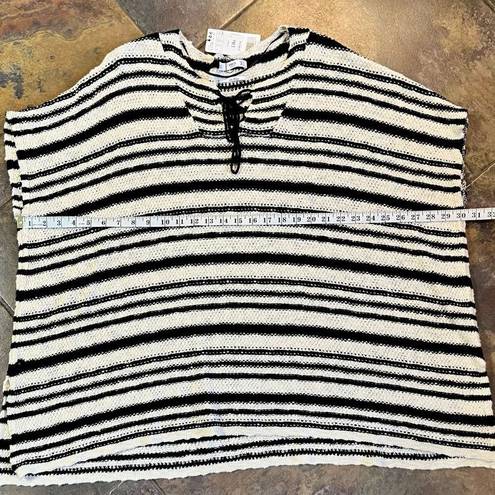 Mango NWT MNG Striped Poncho Cape Isabela Small