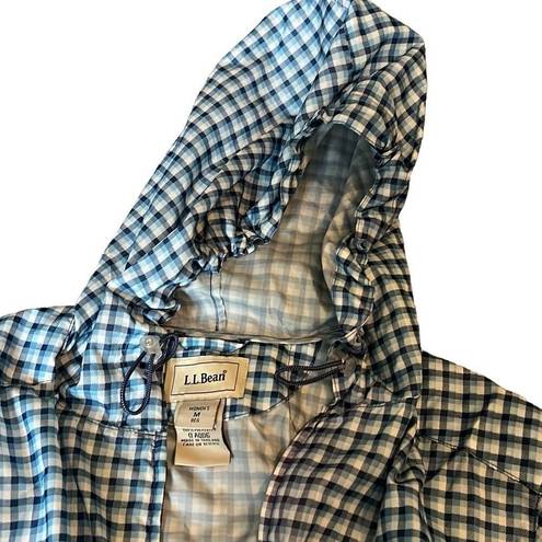 L.L.Bean Womens  plaid windbreaker / rain jacket