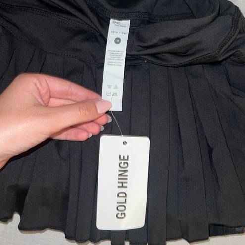 Gold Hinge NWT:  Black Pleated Tennis Skirt