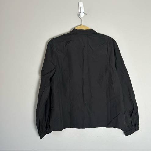 Everlane NWT  Black Organic Cotton Girlfriend Button Up Long Sleeve Shirt Size 4