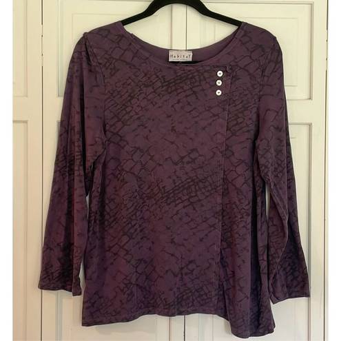 Habitat  clothes purple printed button detail blouse M