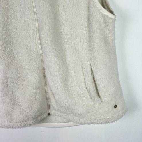 Southern Tide  Peggy Sherpa Fleece Vest in White Alyssum Size XL EUC D2517