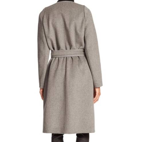 Vince  Grey Wool Belted Wrap Coat Size: XS